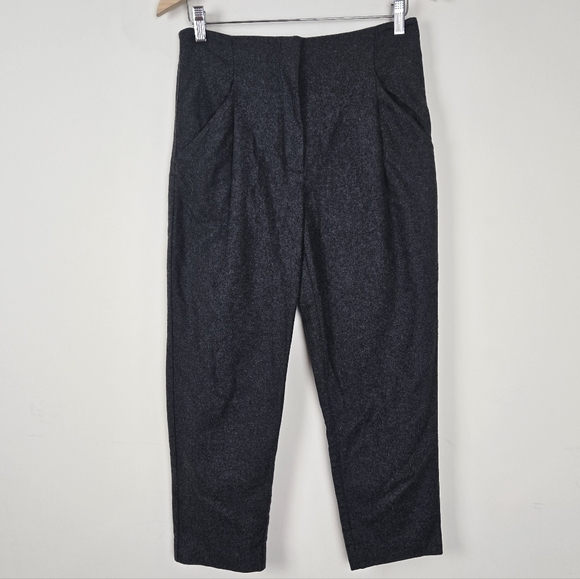 Aritzia WILFRED Wool Blend Grey Flannel Chambery Pant - Picture 3 of 10